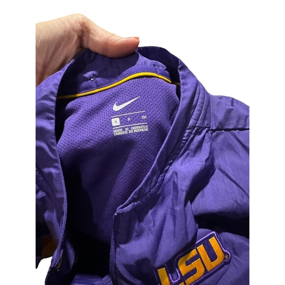 Nike LSU Tigers Dri Fit Jacket Full Zip Purple Yellow Size Small Men’s #AB15-1 - Picture 10 of 13